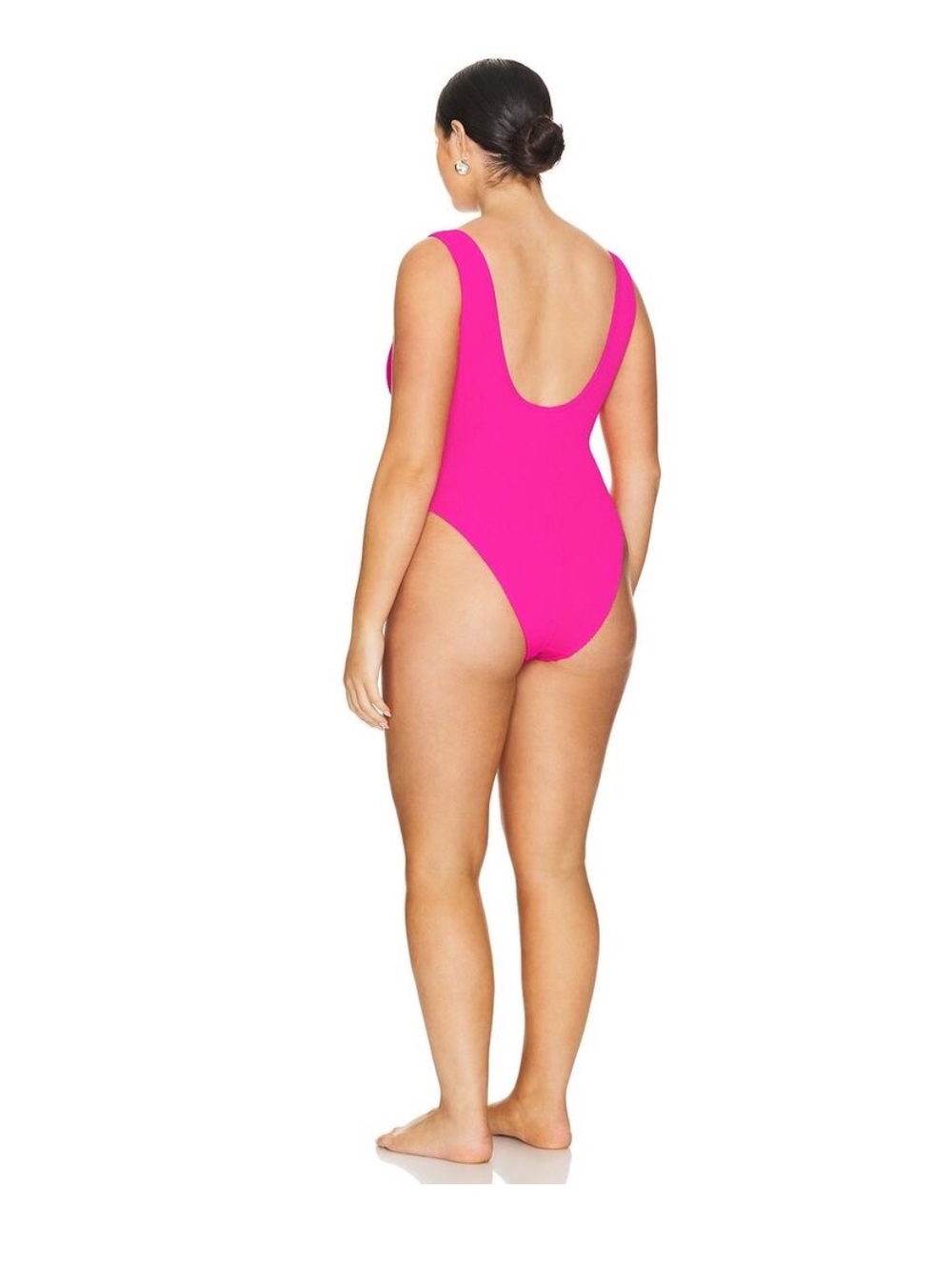 GOOD AMERICAN Bright Pink One Piece Crinkled Swimsuit Swim Plus Size 2XL/3XL - Picture 9 of 9